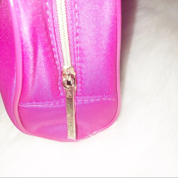 Go Big or Go home pink & gold nwot cosmetic bag - Picture 2 of 3